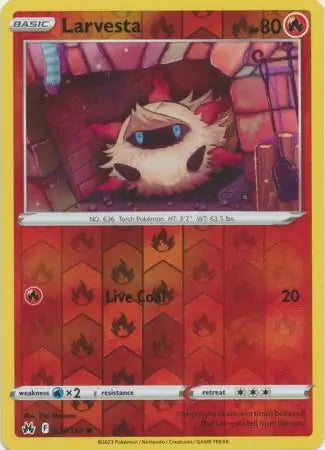Crown Zenith Larvesta #24/159 reverse holo